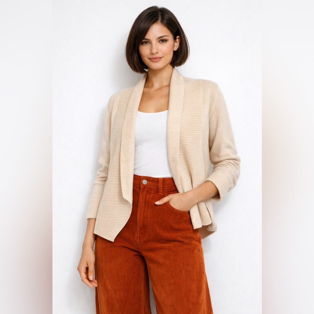 Vince Cream Cardigan with Shawl Collar XS/S